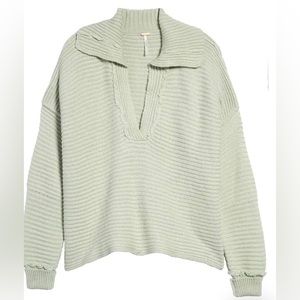 Grey Free People Sweater - Marlie Pullover
